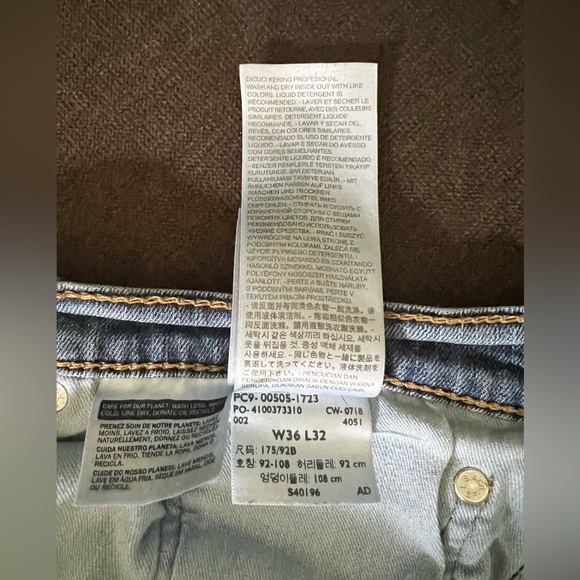 LEVI’s MEN’S 505 36W 30L STRAIGHT REGULAR FIT JEANS pre-loved and worn in - Picture 11 of 15